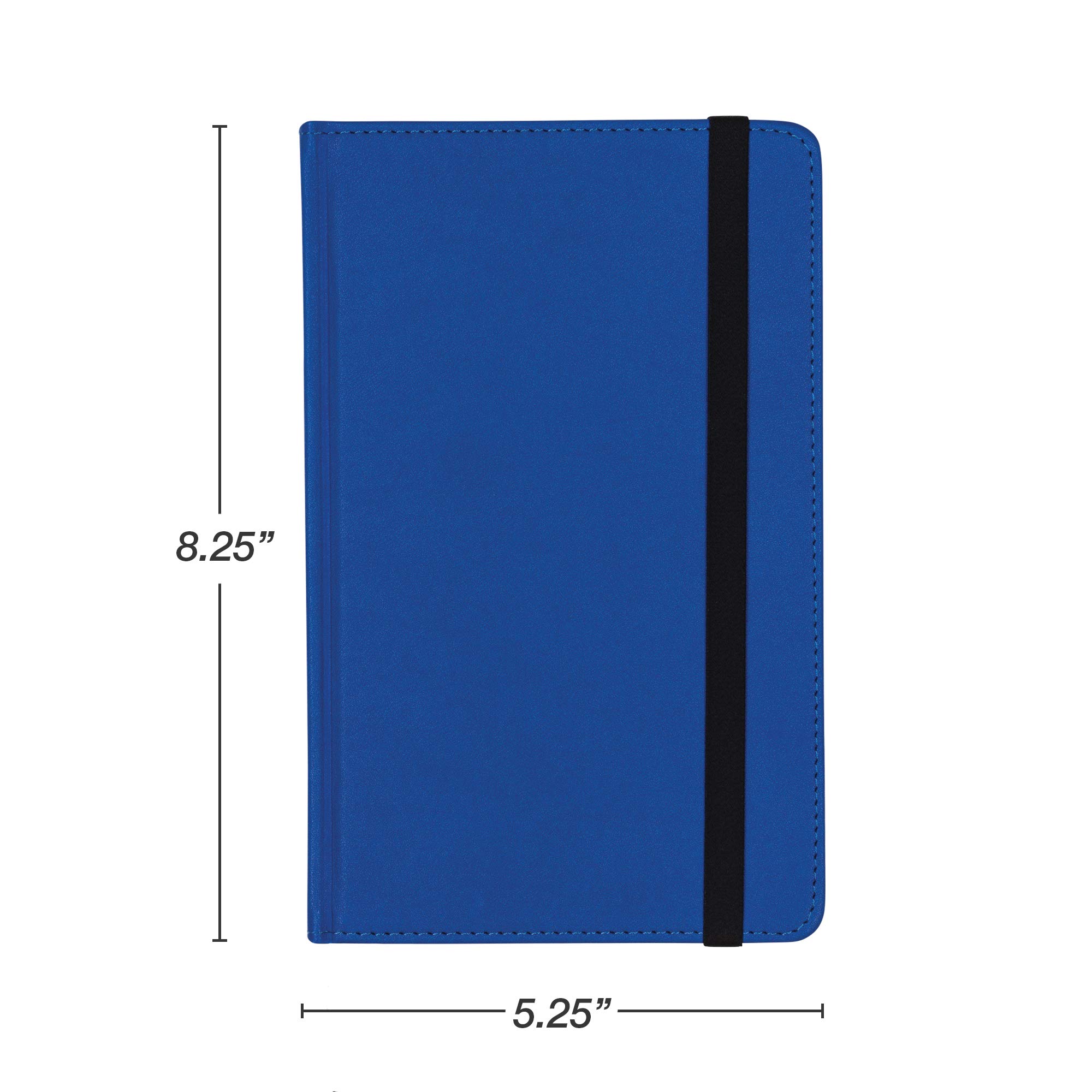 Samsill, Schreiben Tagebuch, Hardcover, klassische Größe, 13,3 x 21 cm, 120 linierte Blatt (240 Seiten), schwarz (Tagebuch, Notizbuch) Blau 1 5.25" x 8.25" blau
