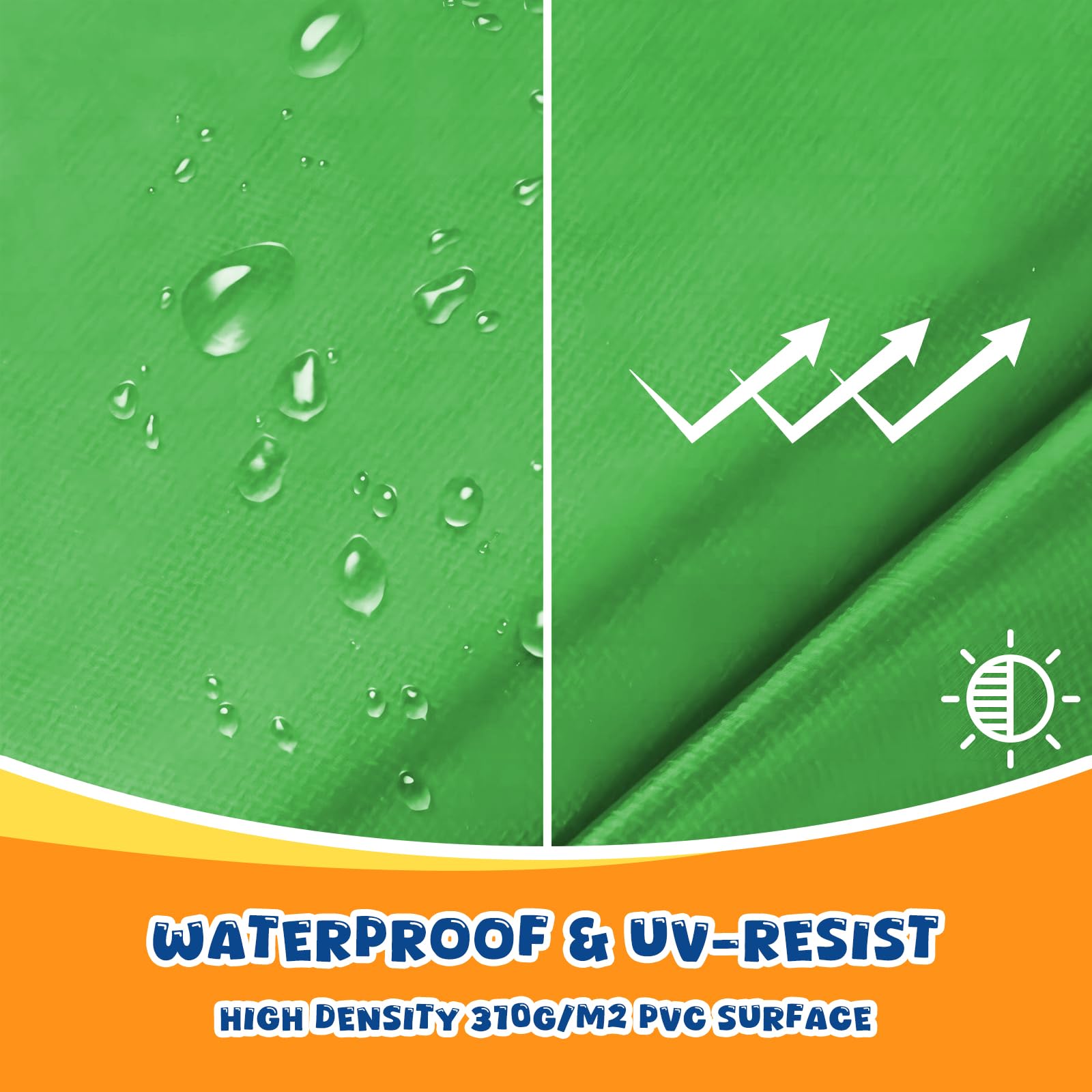 Cuscino di Protezione del Trampolino Ø 244 305 366 396 397 400 426 427 cm, Copertura del Bordo del Trampolino Elastico, Cuscino di Sicurezza di Sostituzione, 100% Resistente ai Raggi UV, Antistrappo