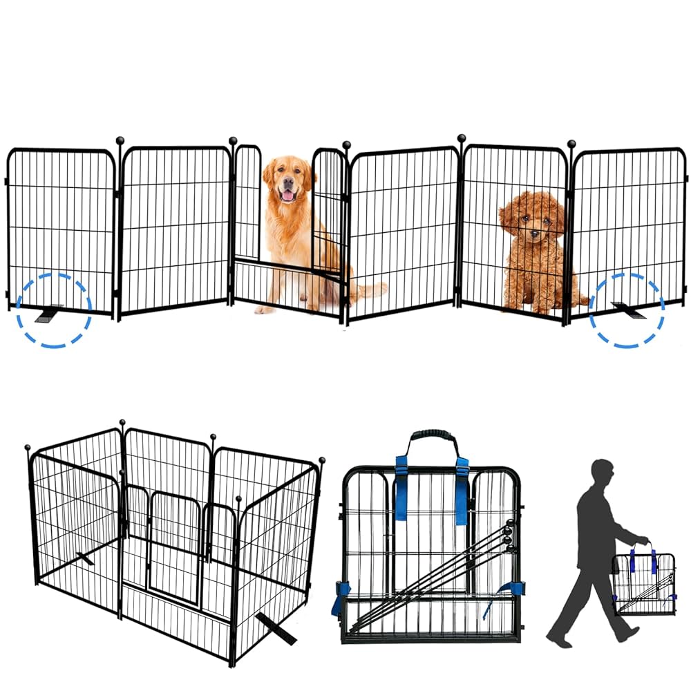 Amazon.com: GXSDJ Metal Dog Playpen,Dog Fence Exercise Pen