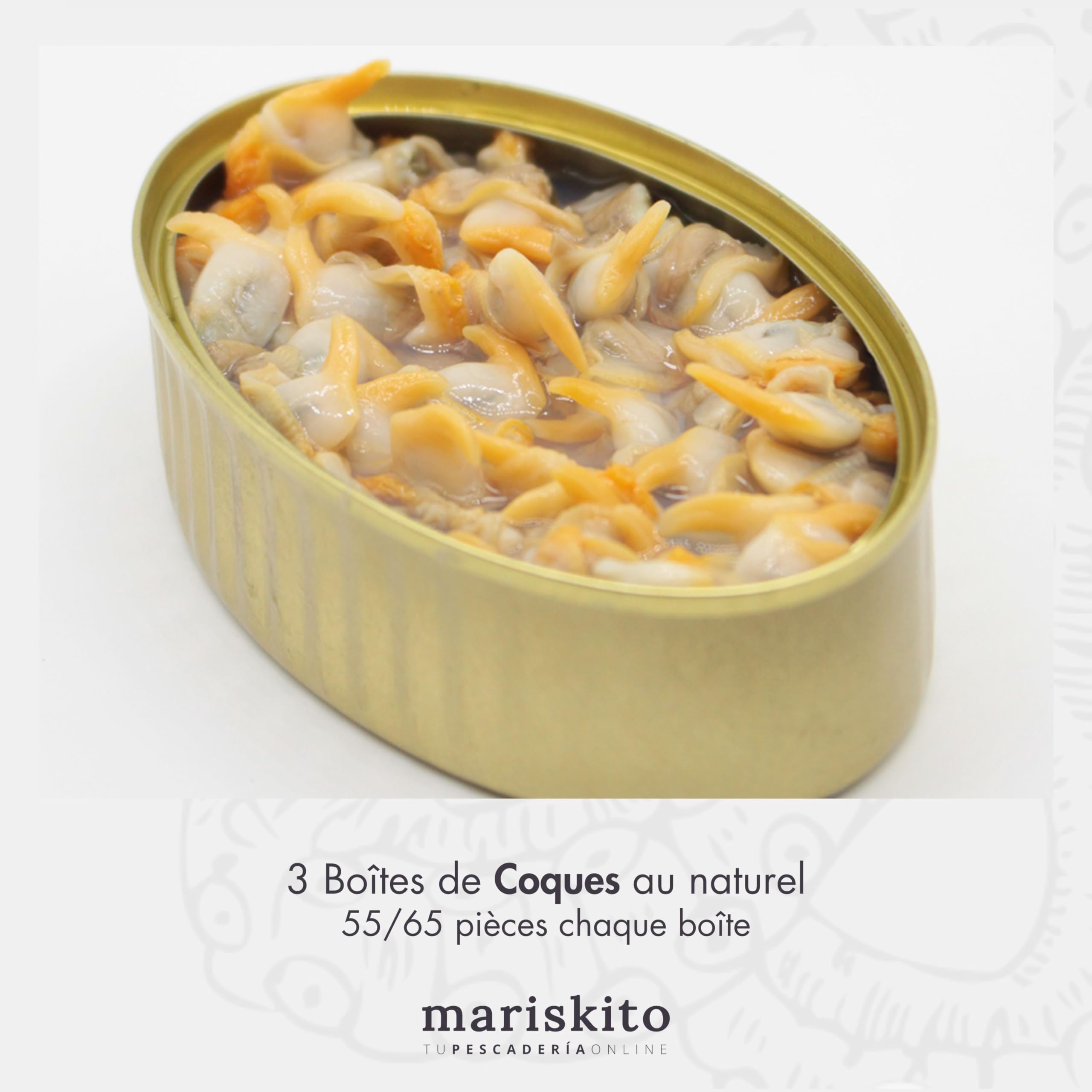 MARISKITO | Pack La Mer Gourmet - 12 Boîtes de conserves Gourmet - Boîtes de Conserve Galiciennes - Panier Cadeau - Coffret de Produits Délicatesse