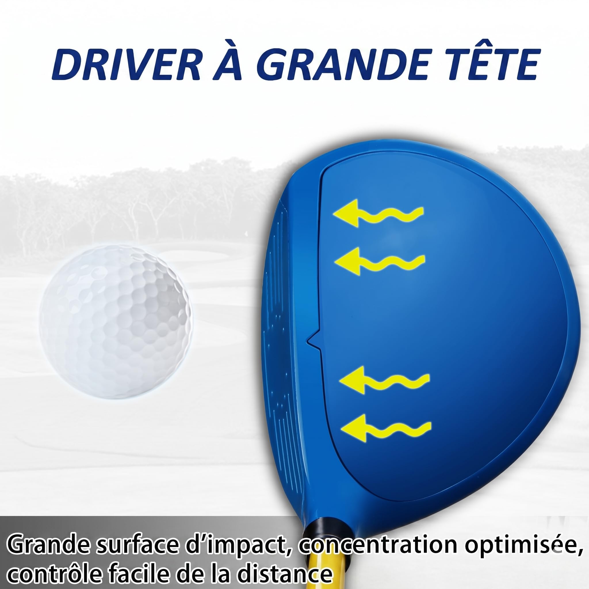 PGM Lot de 3 clubs de golf pour enfants – Peut frapper des balles – Clubs bois, fer et putter – Idéal pour les débutants garçons et filles – Ensemble d'entraînement