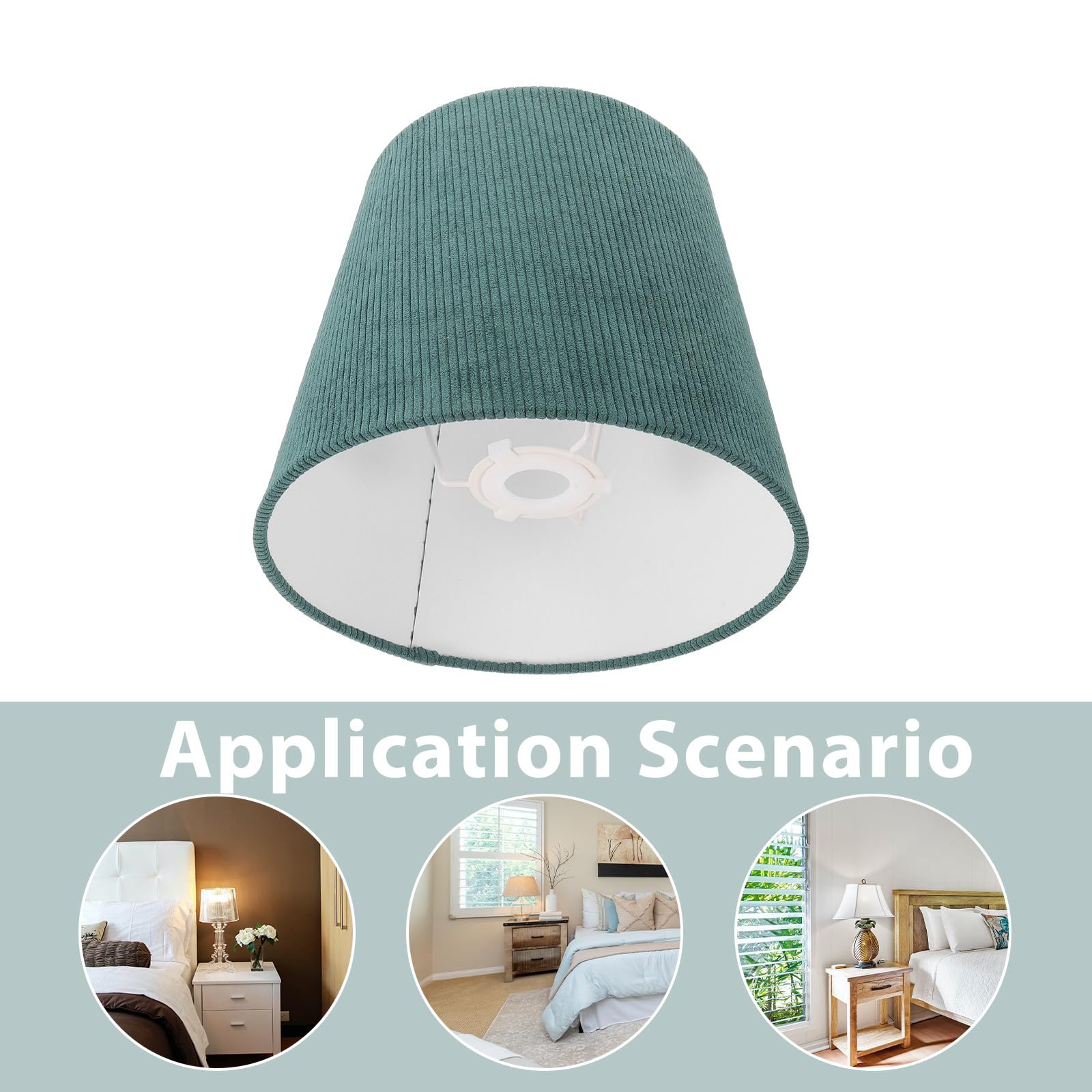 Paralume in tessuto per lampada da scrivania per camera da letto e soggiorno - 7,1" superiore x 9,1" inferiore x 7,9&; di altezza. Copertura in tessuto a tamburo per lampada da
