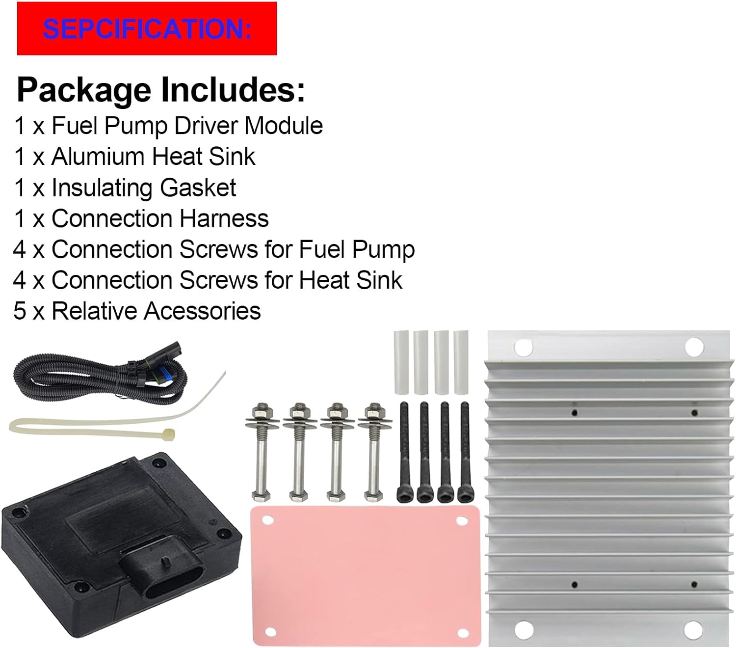 SMMS Fuel Pump Driver Module PMD FSD with Relocation for 1994-2002 GMC Chevrolet 1999-2005 Workhorse, 6.5L Diesel Engine Replace #12562836 19209057 904104