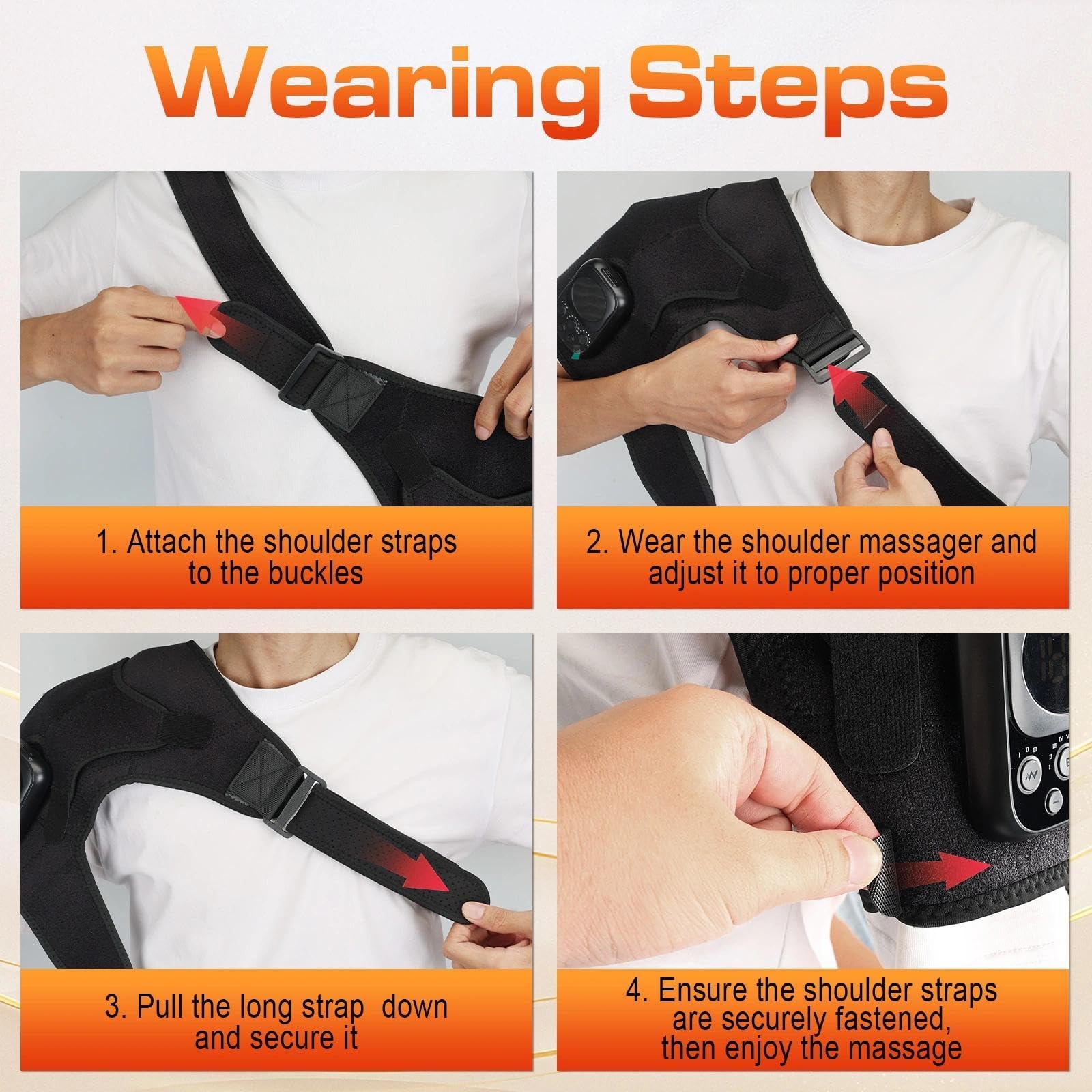 Schulter Massagegerät und Knie Massagegerät, 3-in-1 Kabellose Massagegerät