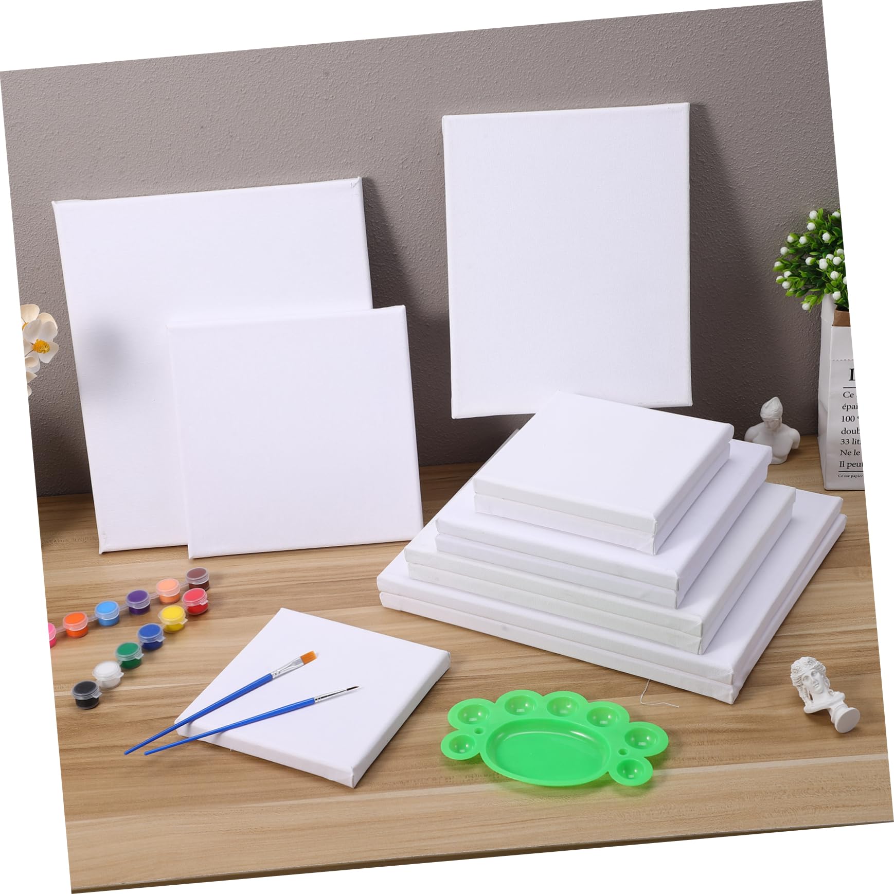 NUOBESTY 12 Piezas Lienzo De Algodón Para Pintar Tablero De Dibujo Para Artistas Paneles De Lienzo Pequeños Para Pintura Uso Estudio o Taller
