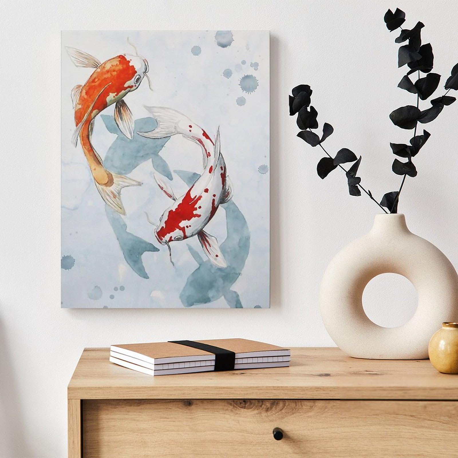 Amazon.co.jp: アートパネル 和風 金魚 鯉 和柄 インテリア 絵画