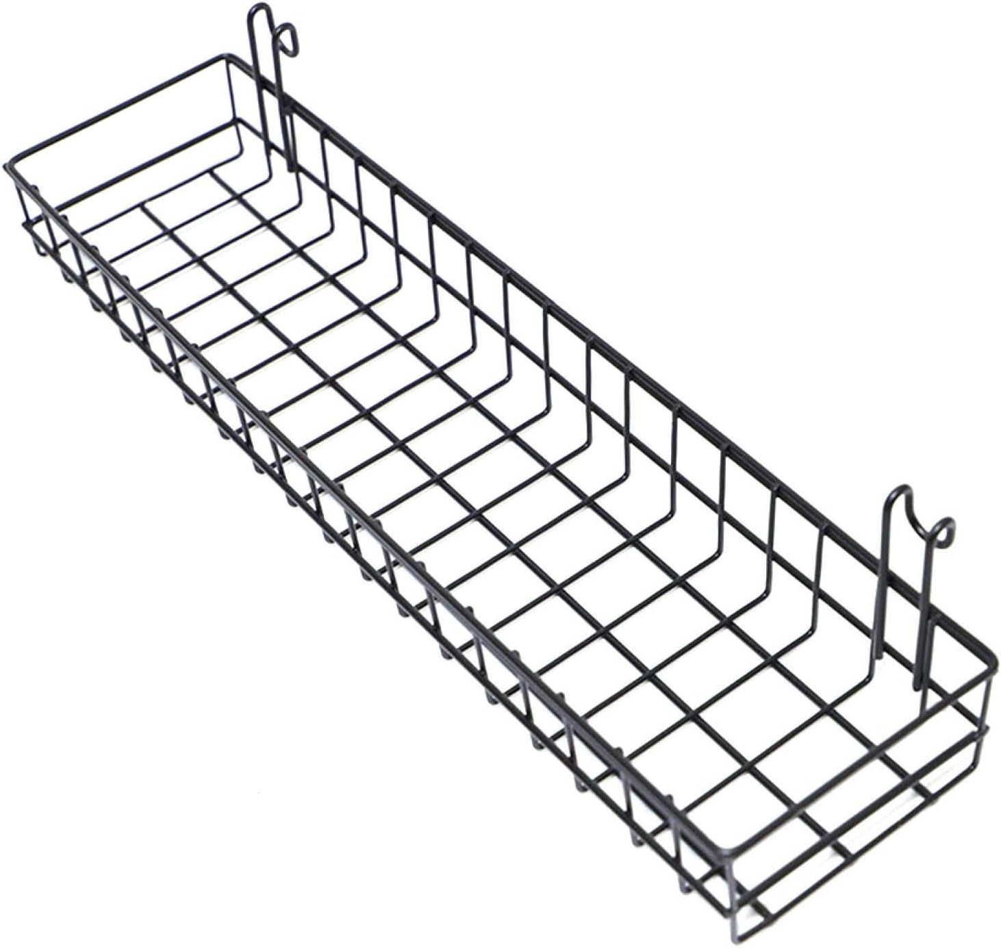 Iron Hanging Wire Basket for Wall, Wall Mounted Metal Wire Basket, Grid