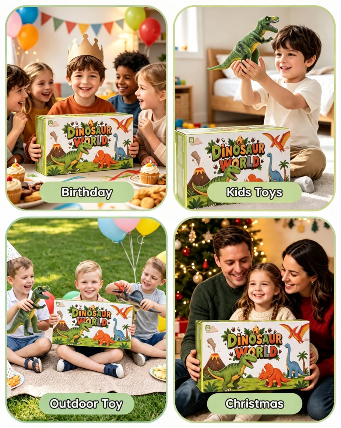 Jumbo Dinosaur Toys for Kids - 6 Realistic Figures -9 Jumbo Dinosaur Toys for Kids - 6 Realistic Figures -9