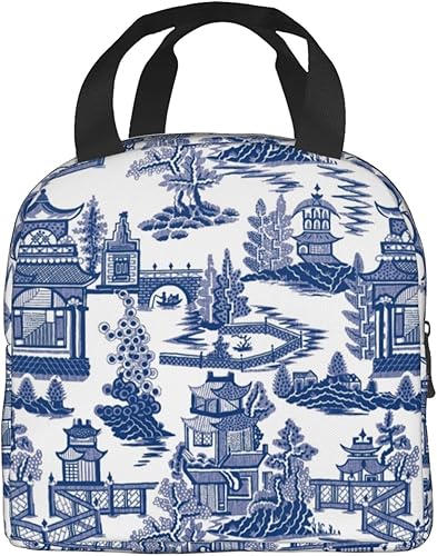 Miniatura 6 de Bolsa de almuerzo aislada reutilizable con patrón de protea para mujeres y hombres impermeable lonchera térmica para el trabajo oficina viajes picnic