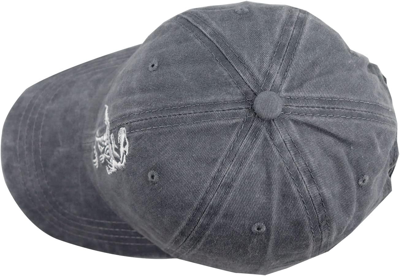 T Rex Skeleton Dinosaur Baseball Cap for Men Women, Vintage Cotton Washed Distressed Dad Hat - Image 4