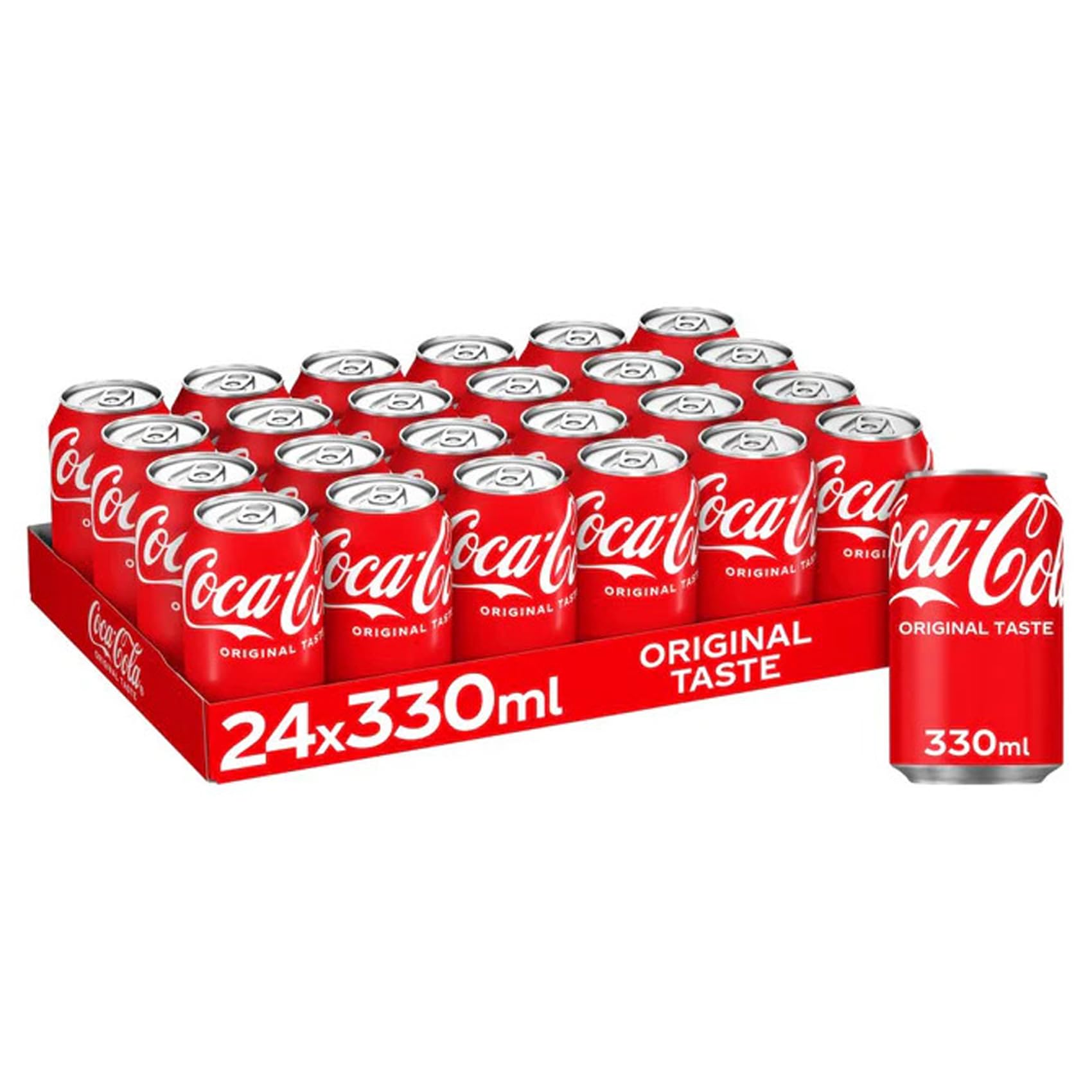 Coke Original Taste, Sparkling Soft Energy Drink/Great Coke Taste/Classic Original Coke (330ml x 24)