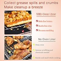Vista 2 de BYKITCHEN Revestimientos para horno para freidora de aire, 11 x 12 pulgadas, juego de 4, revestimientos reutilizables para horno tostador