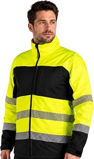 Warnschutz Softshell Jacke Klasse, Gelb/Schwarz, Reflektierende