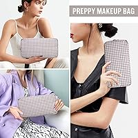 Vista 5 de izuzta Estuche de Maquillaje Pequeño y Delgado de Nylon Mini, cuadriculado, Chico, Viajes