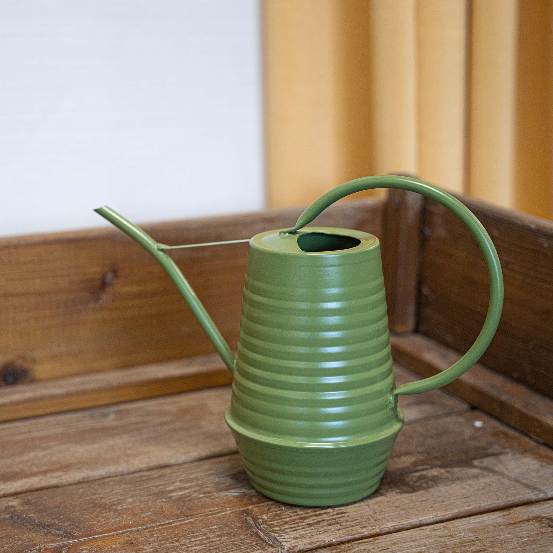Regadera de Flores de Cinc para Interior, Verde, 1 Litro