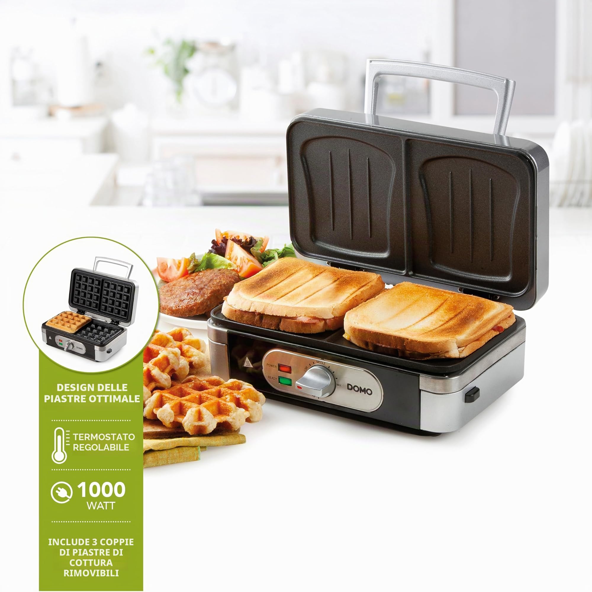 SANDWICHERA DOMO 3IN1 DO9136C