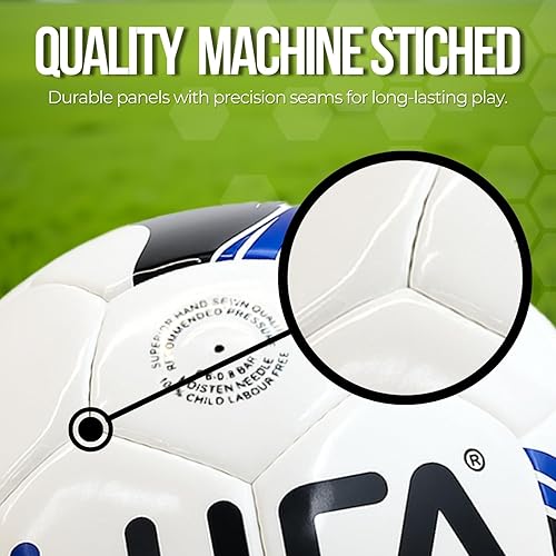 Miniatura 3 de LUCA Balón de fútbol tamaño 5 para jóvenes y adultos, juego de pelota de entrenamiento oficial para interiores y exteriores, bolas de piel sintética