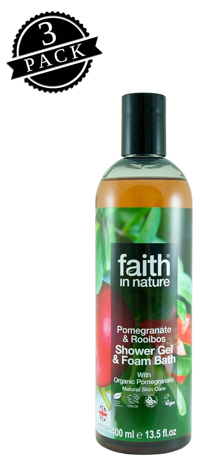 Faith in Nature Shower Gel & Foam Bath, Pomegranate