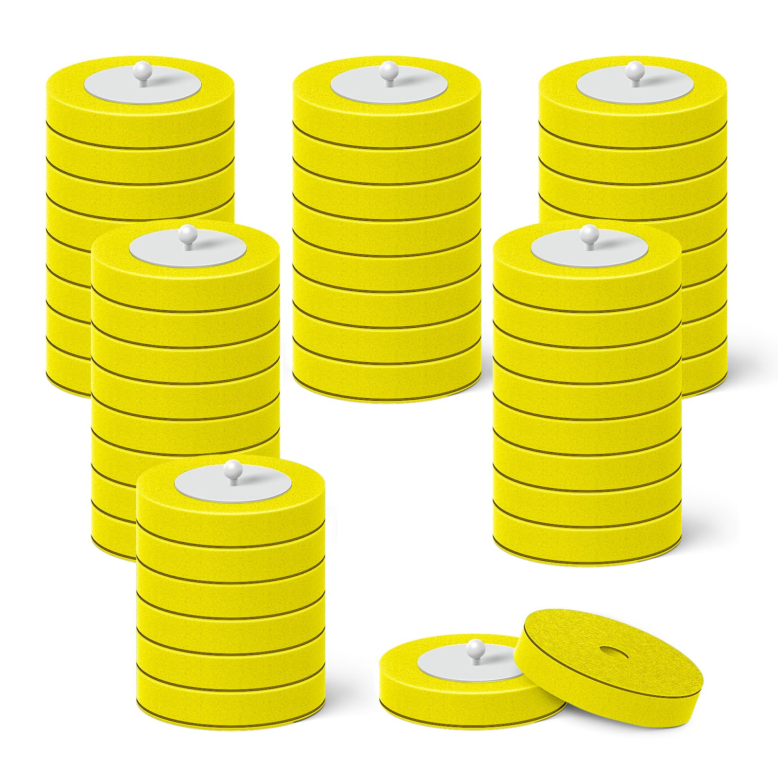 48 Count Disposable Toilet Brush Heads, Toilet Bowl Wand Refills for Toilet and Bathroom Cleaning, Yellow Lemon Fragrance, Not Suitable for Electric