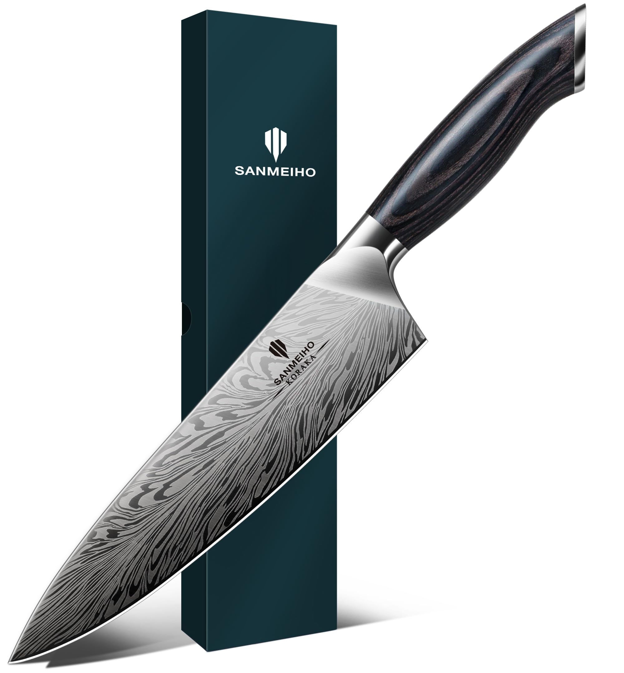 Chef Knife in Powder Steel, Japanese Kitchen Knife 8 Inch
