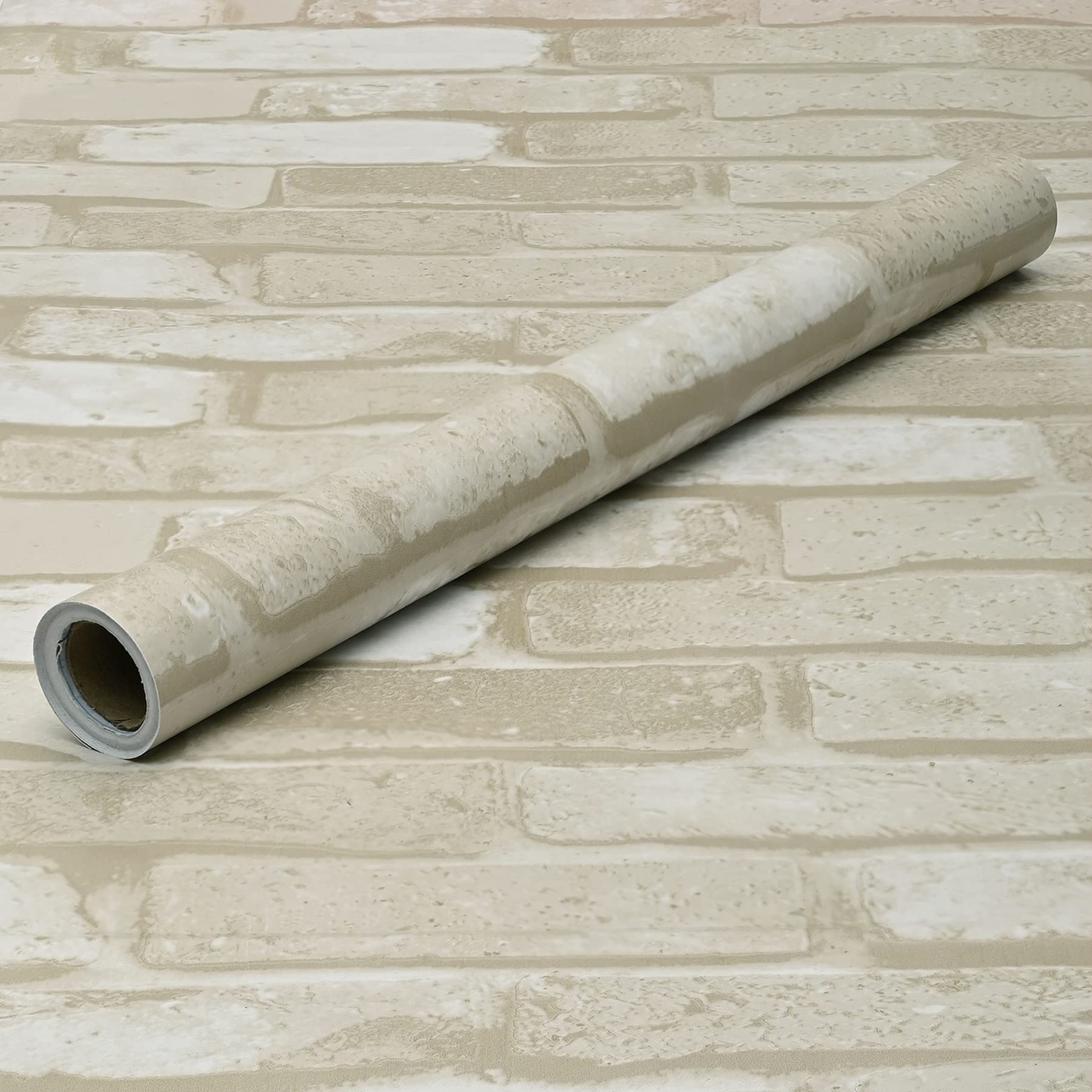 iSpace Self Adhesive 3D Printed Wallpaper (45 x 500 cm) (25 SFT) | Stylish Design Wall Stickers (Brown-1) (ISP-1)