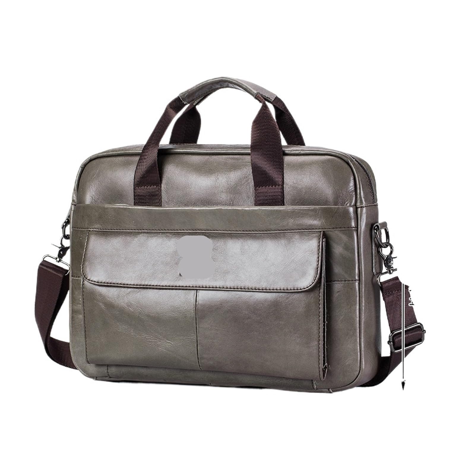 Ventiquattrore Borsa da uomo Cartella da uomo in vera pelle for laptop 14 Messenger Portafoglio aziendale for documenti A4