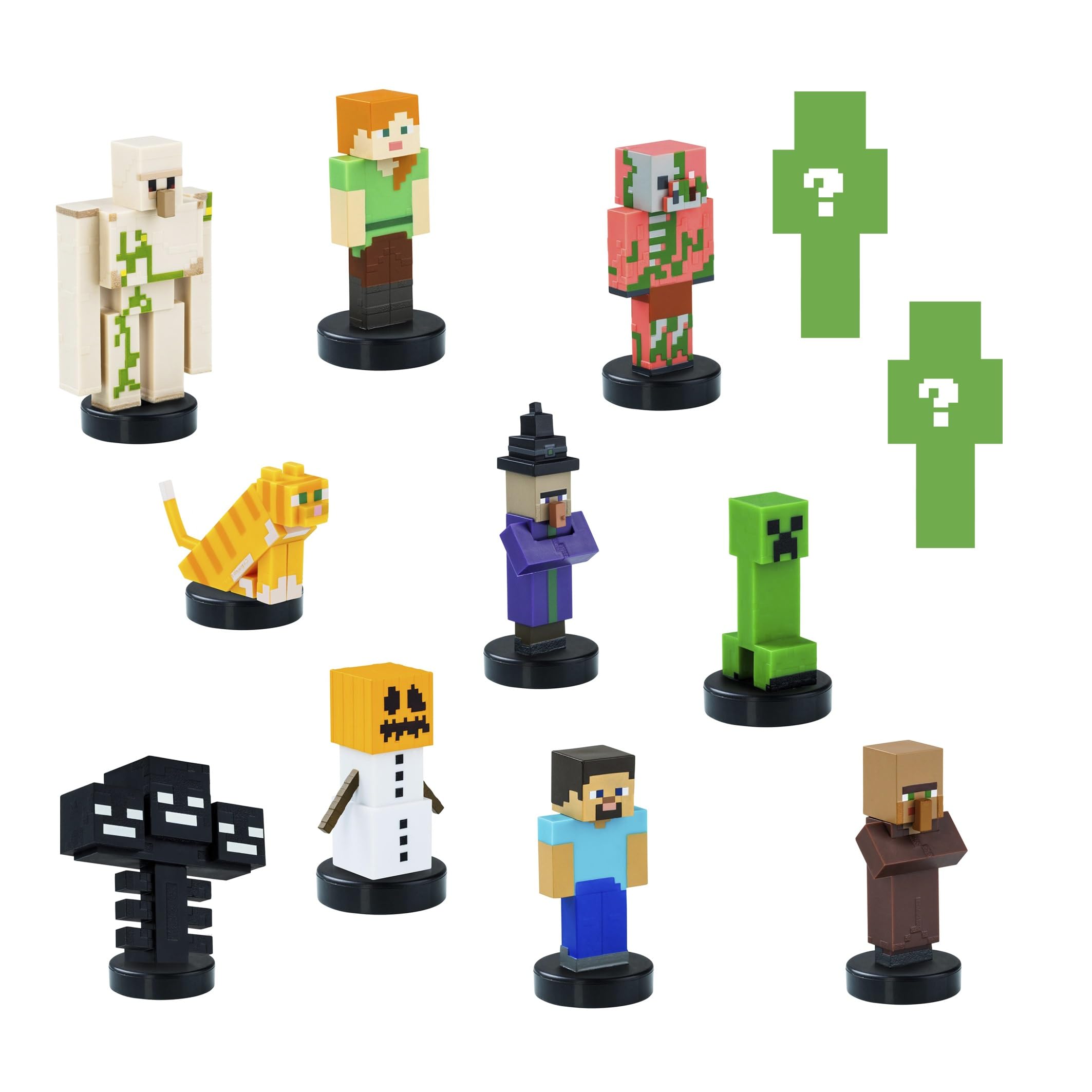 Bizak Minecraft - Confezione da 12 statuette da 5 cm, in scatola Deluxe, modelli da collezione, licenza ufficiale per videogiochi di costruzione e Bricks, adulti fan e ragazzi o ragazze (64110006)
