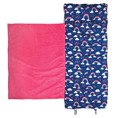 Stephen Joseph, Tapete estampado para siesta para niños pequeños con manta suave y almohada extraíble para niños y niñas, saco de dormir para Arco