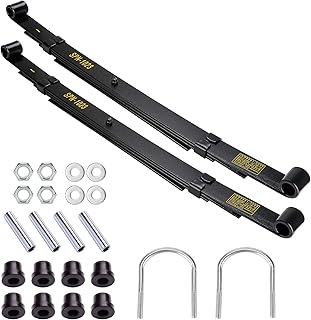 10L0L Golf Cart Rear Spring Kit for Club Car Precedent 2004-up, Heavy Duty 4 Leafs (Layers), Replace OEM# 102509301, 102513001