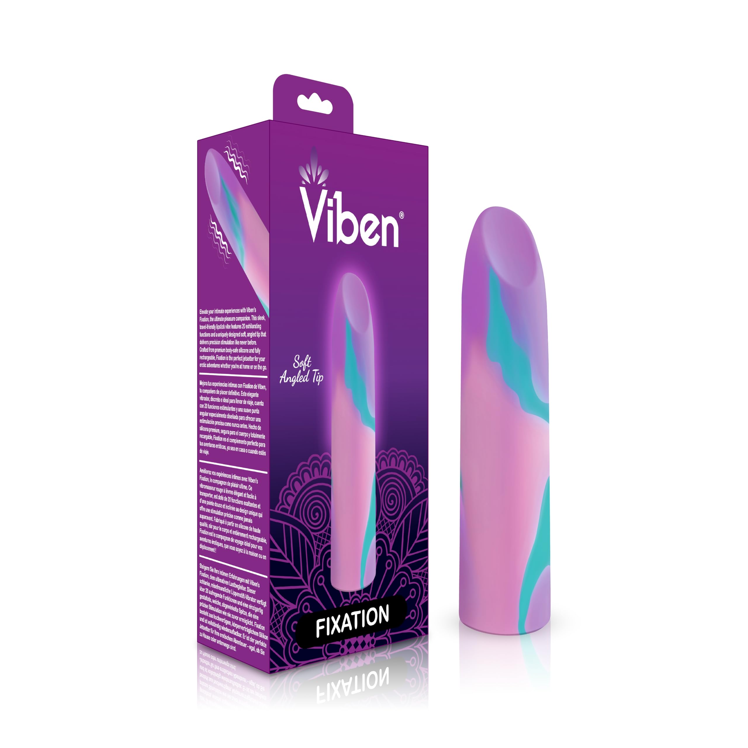 Amazon.com: Viben Fixation Intense Lipstick Bullet Vibe | 20 Function Power  Vibrator | Premium Silicone | Travel Friendly