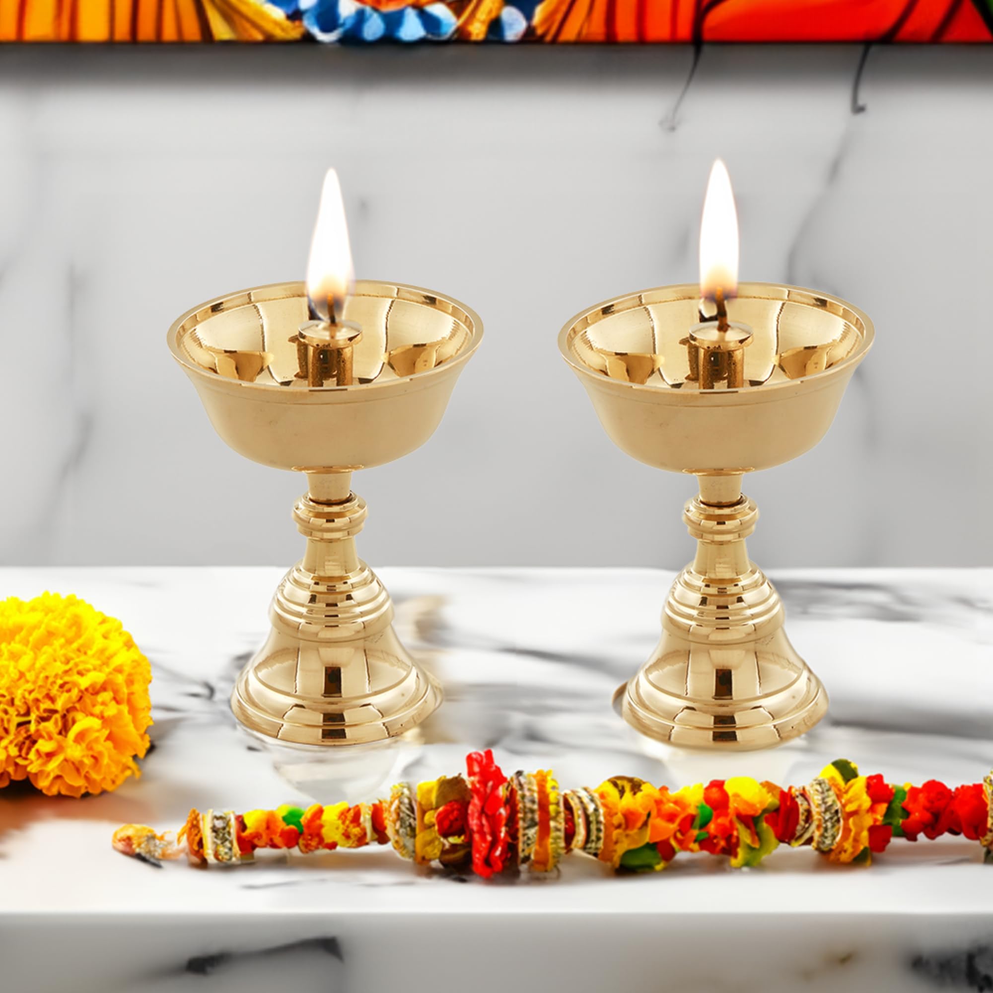 Sacch Brass Akhand Diya for Puja, 2 Piece, Gold (B0CMHNFWXX) Amazon Price History, Amazon Price Tracker