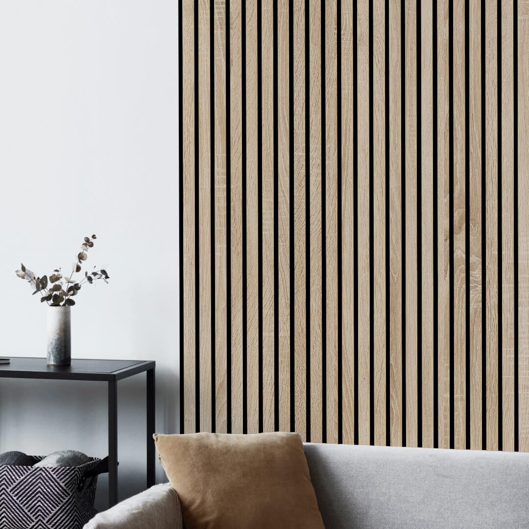 Panneaux muraux en MDF, acoustiques, pour décoration d’intérieur, tatouages muraux, pour mur en bois, revêtement en bois, matériau en 3D, 1 cm d'épaisseur, 1 pièce = 0,54 m²/90 x 60 x 1 cm