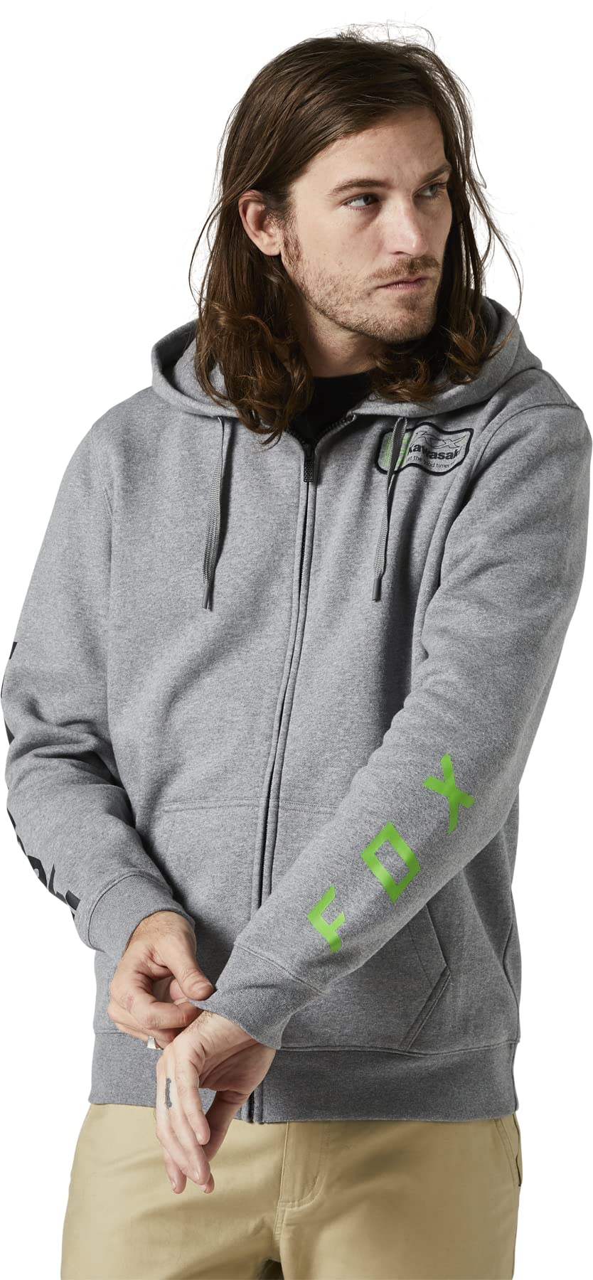 Amazon.com: Fox Racing KAWASAKI ZIP FLEECE Heather Graphite