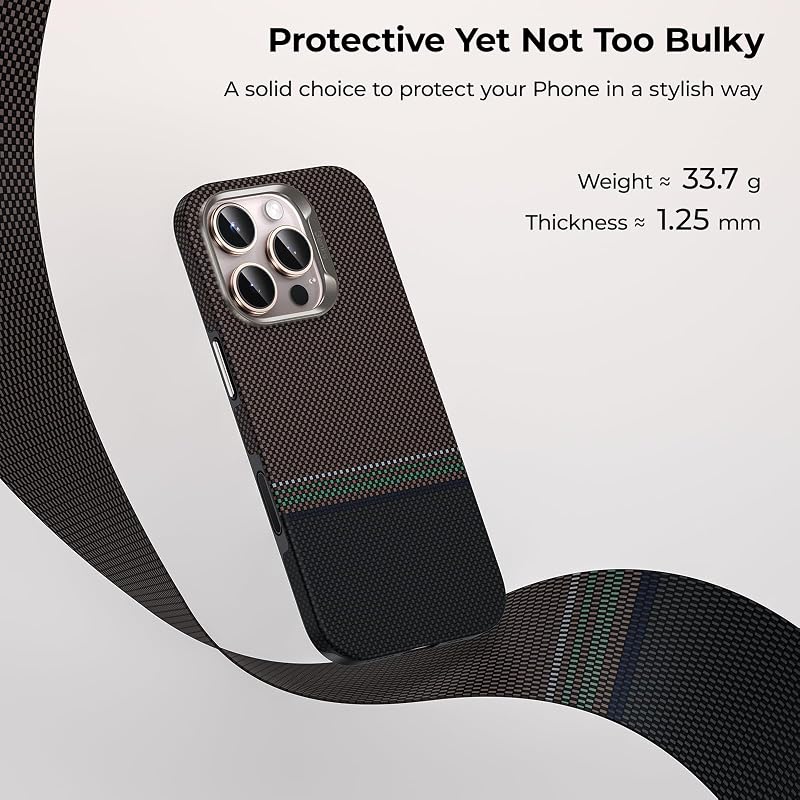 BENKS Prestige iPhone 16 Pro Tok Kamera Gombbal - MagSafe Kompatibilis Dupont Kevlar Aramid Szál TPU Mobiltelefon Védőtok