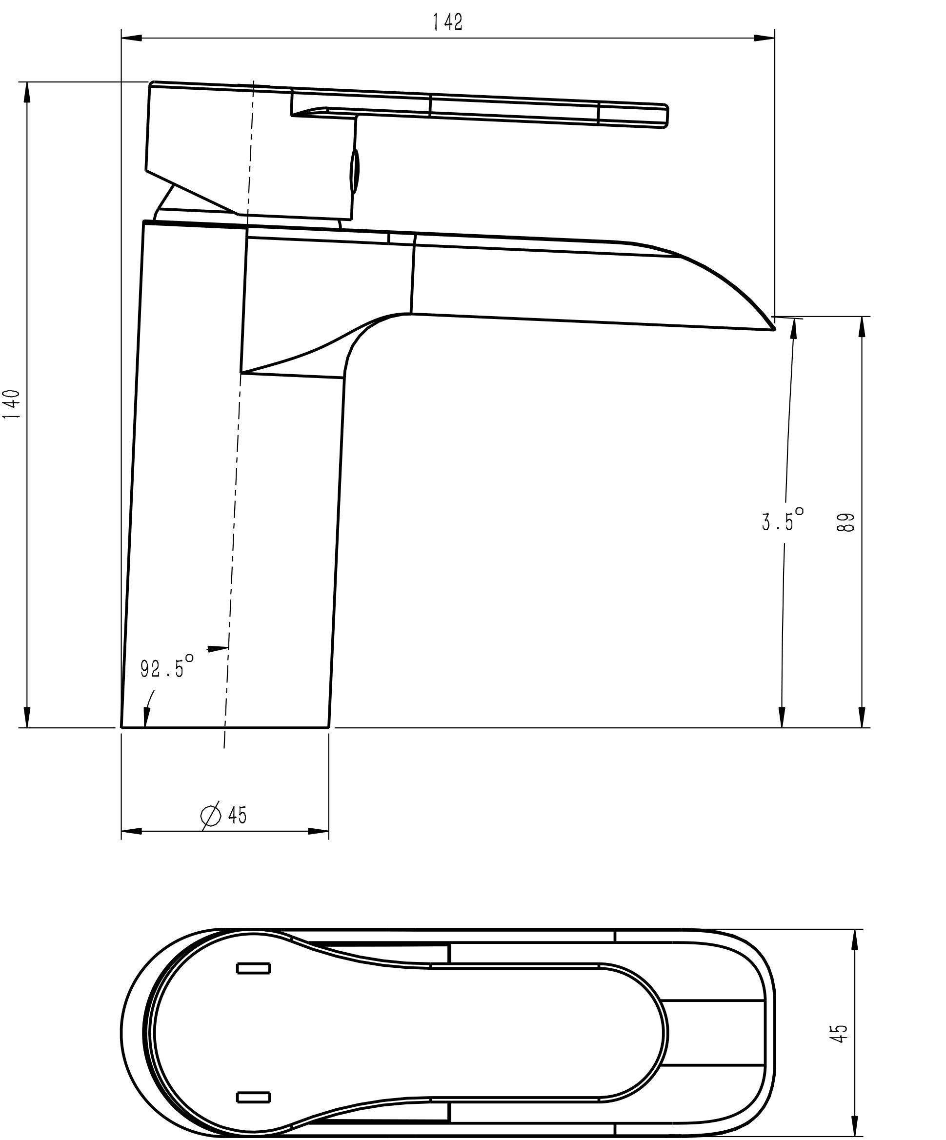 Grünblatt Bathroom Washbasin Mixer Tap (Waterfall) - Image 2