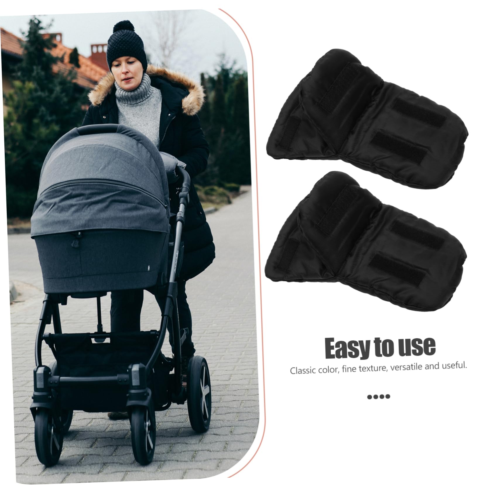 ibasenice 3paires De Poussette Isolés Et Chauds Mitaines Hiver Résistantes Vent pour Parents Accessoire Pratique pour Sorties Extérieur par Froid