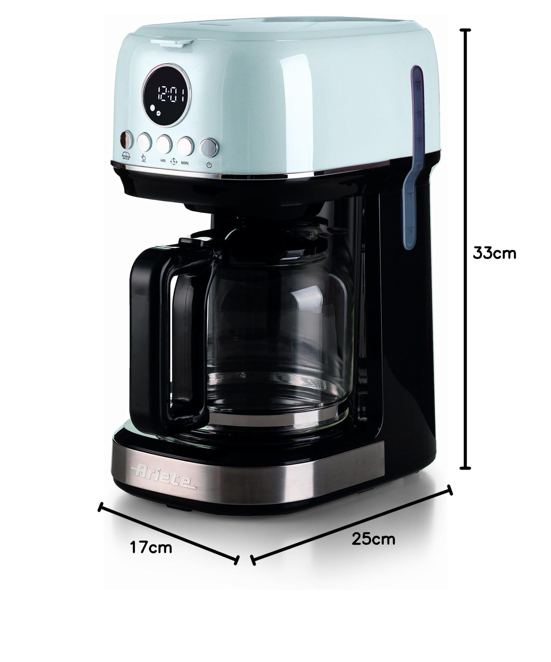 Ariete 1396, Macchina da Caffè Espresso con Macinacaffè Moderna, Caffè Buono come al Bar, Filtro 1 e 2 Tazze, Dispositivo Maxi Cappuccino, Spegnimento Automatico, Macinacaffè con Capacità 250g, Bianco