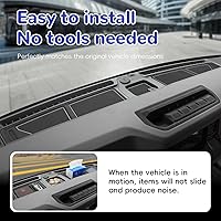 Vista 66 de Auovo Bandeja de cubierta para salpicadero compatible con accesorios Ford Bronco 2021 2022 2023 2024 2025 Compartimentos de silicona antideslizante