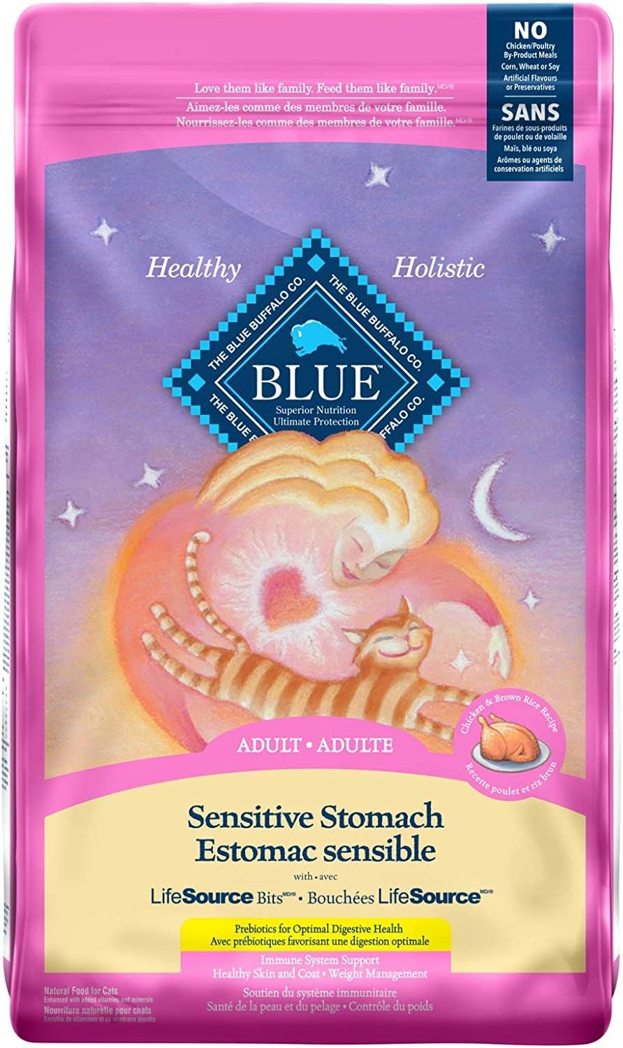 Blue Buffalo Sensitive Stomach Natural Adult Dry Cat Food, Chicken And