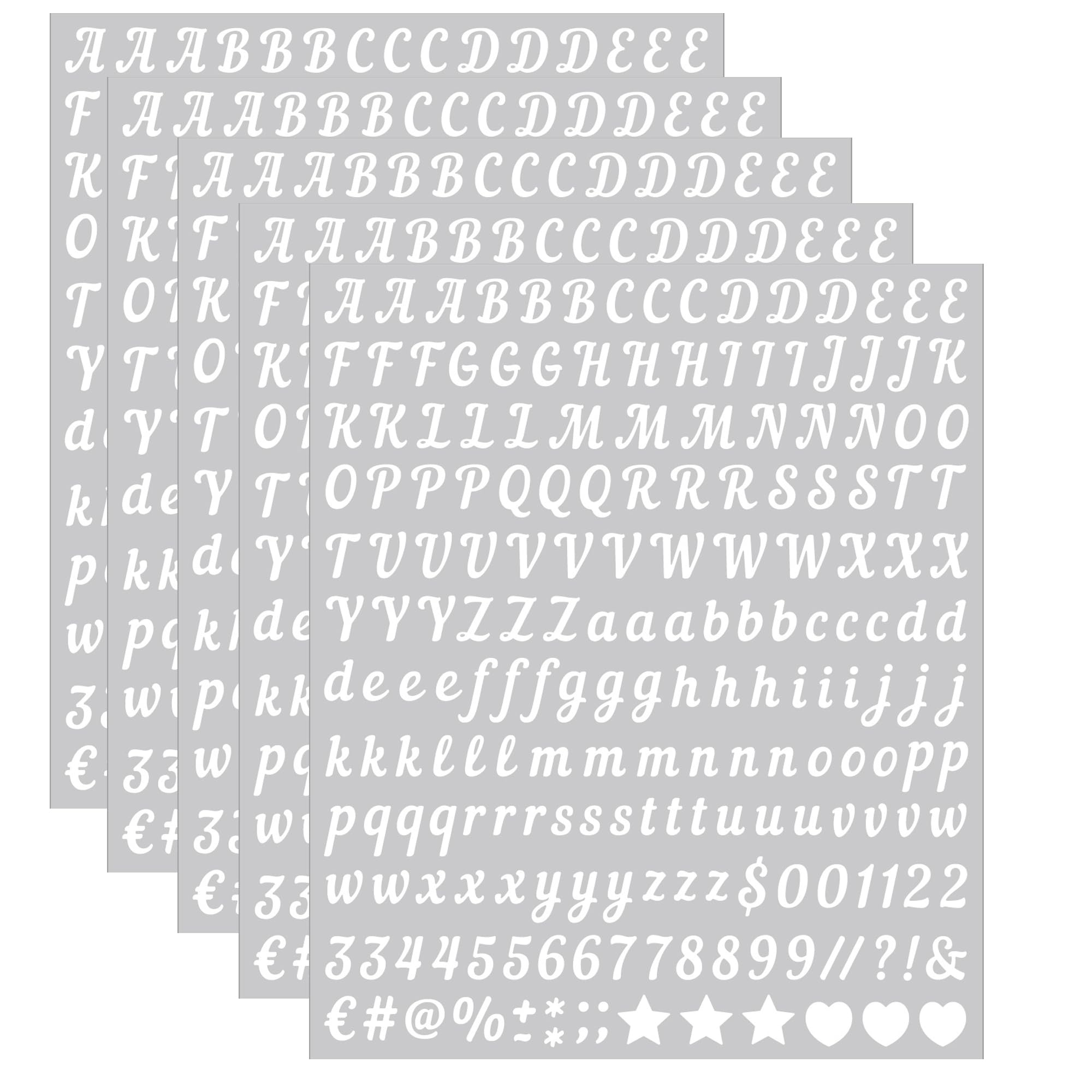 Photo 1 of 0.5 inch Small Letter Sticker, White Vinyl Self Adhesive Alphabet Number Stickers Stick On Letters Alphabets ABC Stickers for DIY Crafts Art Making, Decals for Sign,Notebook, Classroom Decor?White?