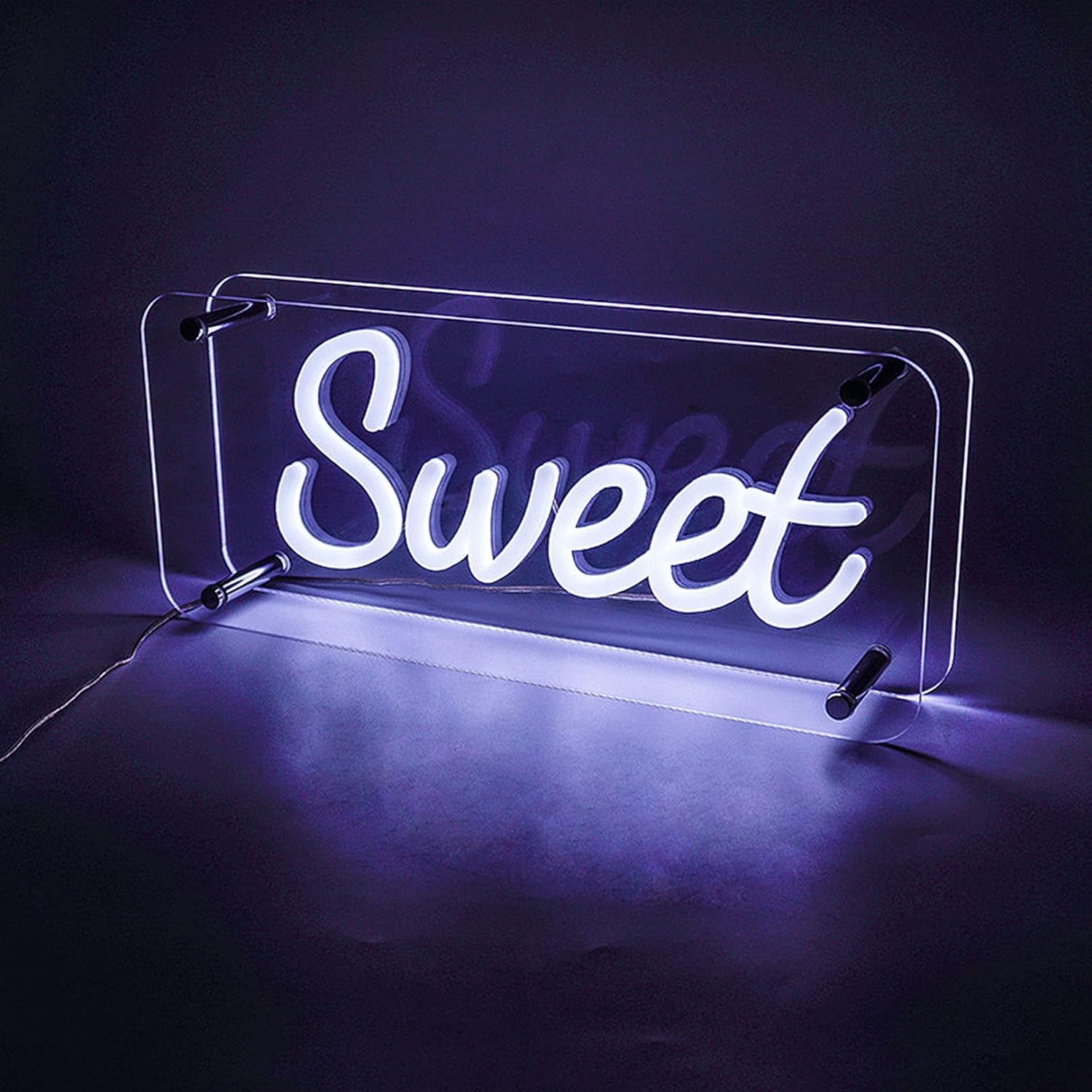 KIJyfgTR LED Neon Light Sign Sweet Neon Light Signs for Wedding, Neon Lights for Bedroom,Get Married Party, Bar 55 * 25cm