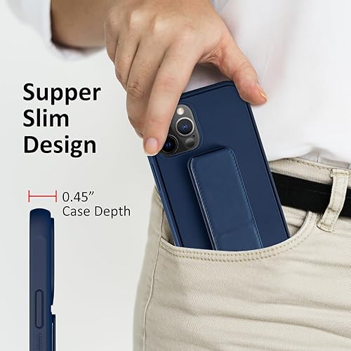 Miniatura 6 de Varikke Funda para iPhone 15 Pro Max con soporte, soporte magnético vertical y horizontal, correa de mano, funda protectora para iPhone 15 Pro Max