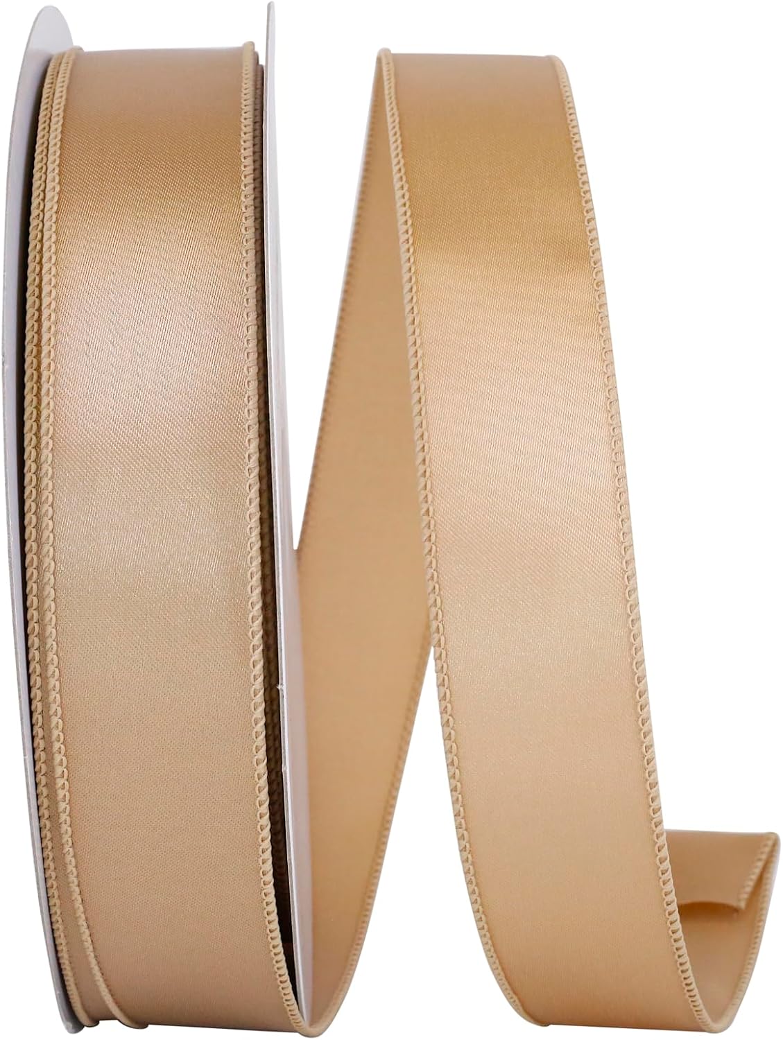 Reliant Ribbon 92575W-974-09K Satin Value Wired Edge Ribbon, 1-1/2 Inch X 50 Yards, Antique Gold