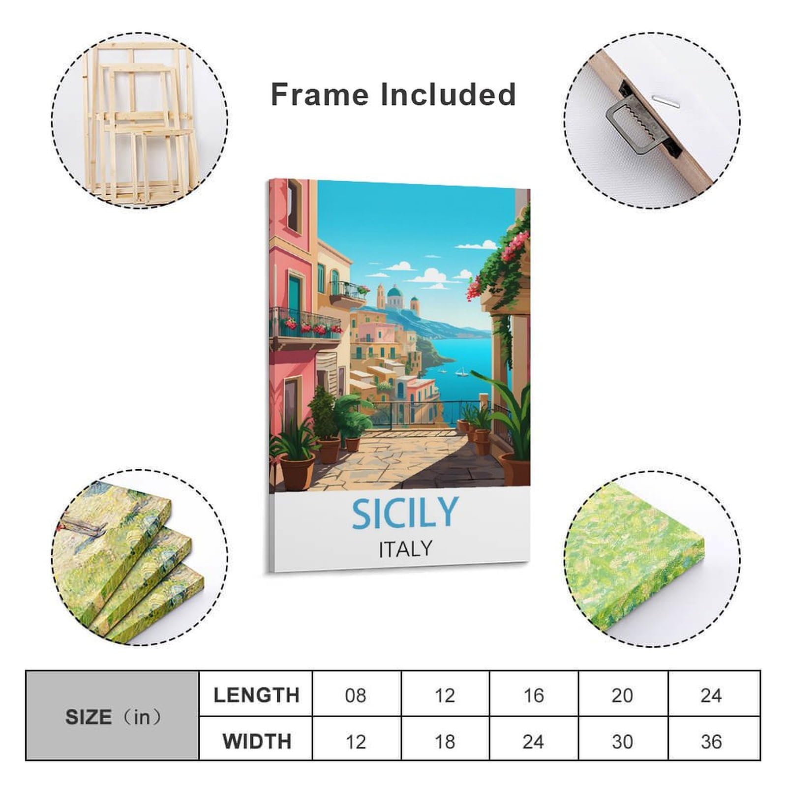 Affiche Sicilia - Italie - Affiche Vintage Affiche Sicilia - Italie - Affiche Vintage