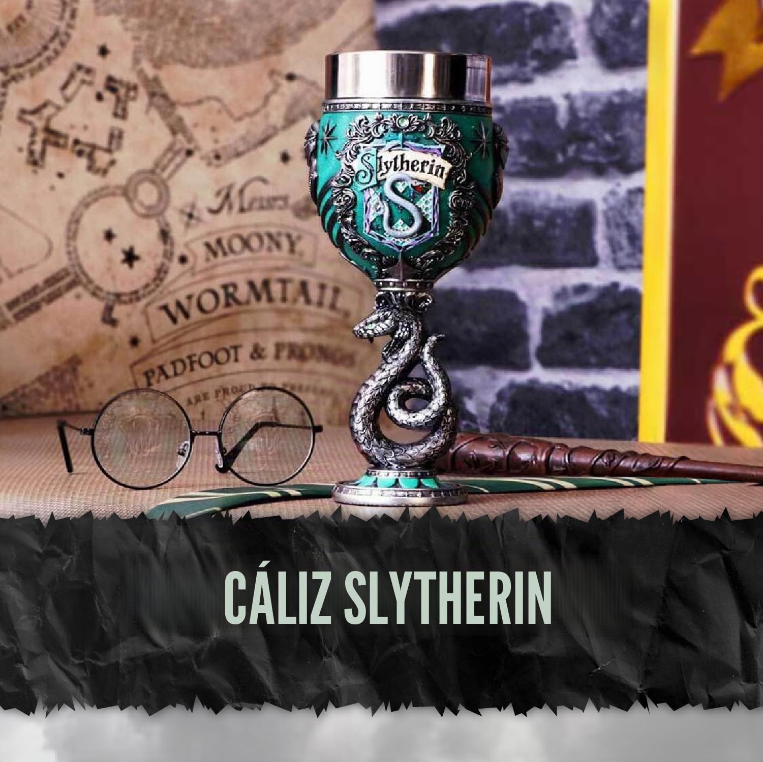 Harry Potter Slytherin Goblet Unisex Cáliz Standard Poliresina