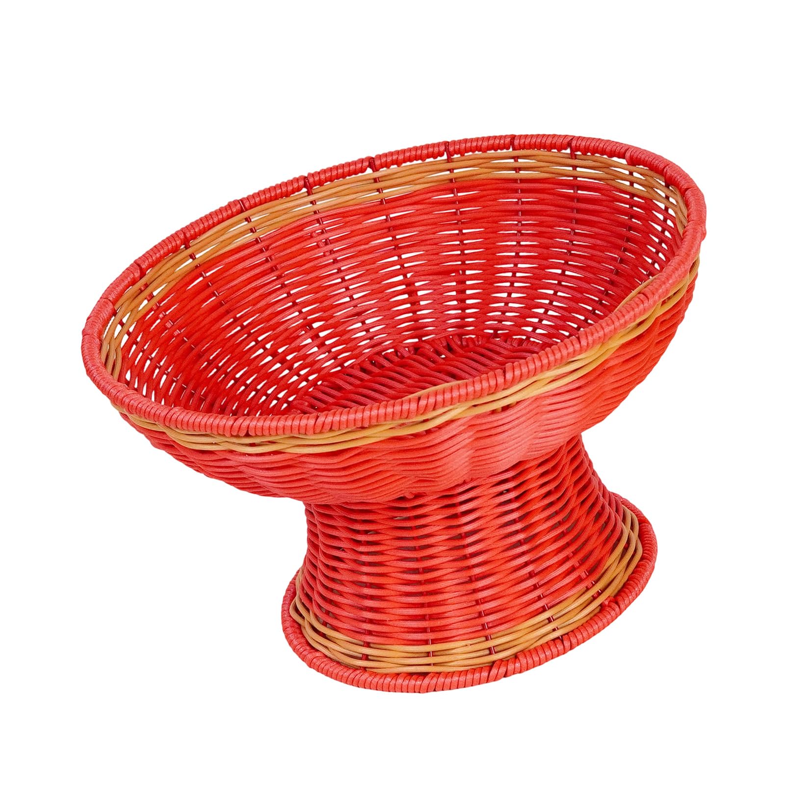 Xinsheinelry Sturdy Imitation Rattan Container Multipurpose Use in Kitchen Bathroom Offices Waterproof Fruit Container Woven Storage Basket