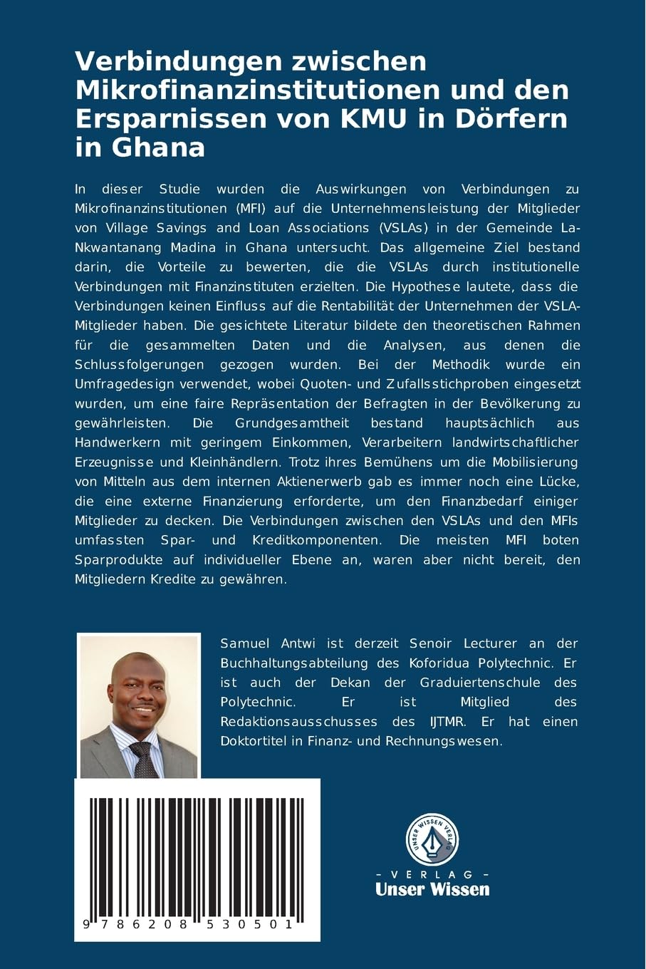 Verbindungen zwischen Mikrofinanzinstitutionen und den Ersparnissen von KMU in Dörfern in Ghana