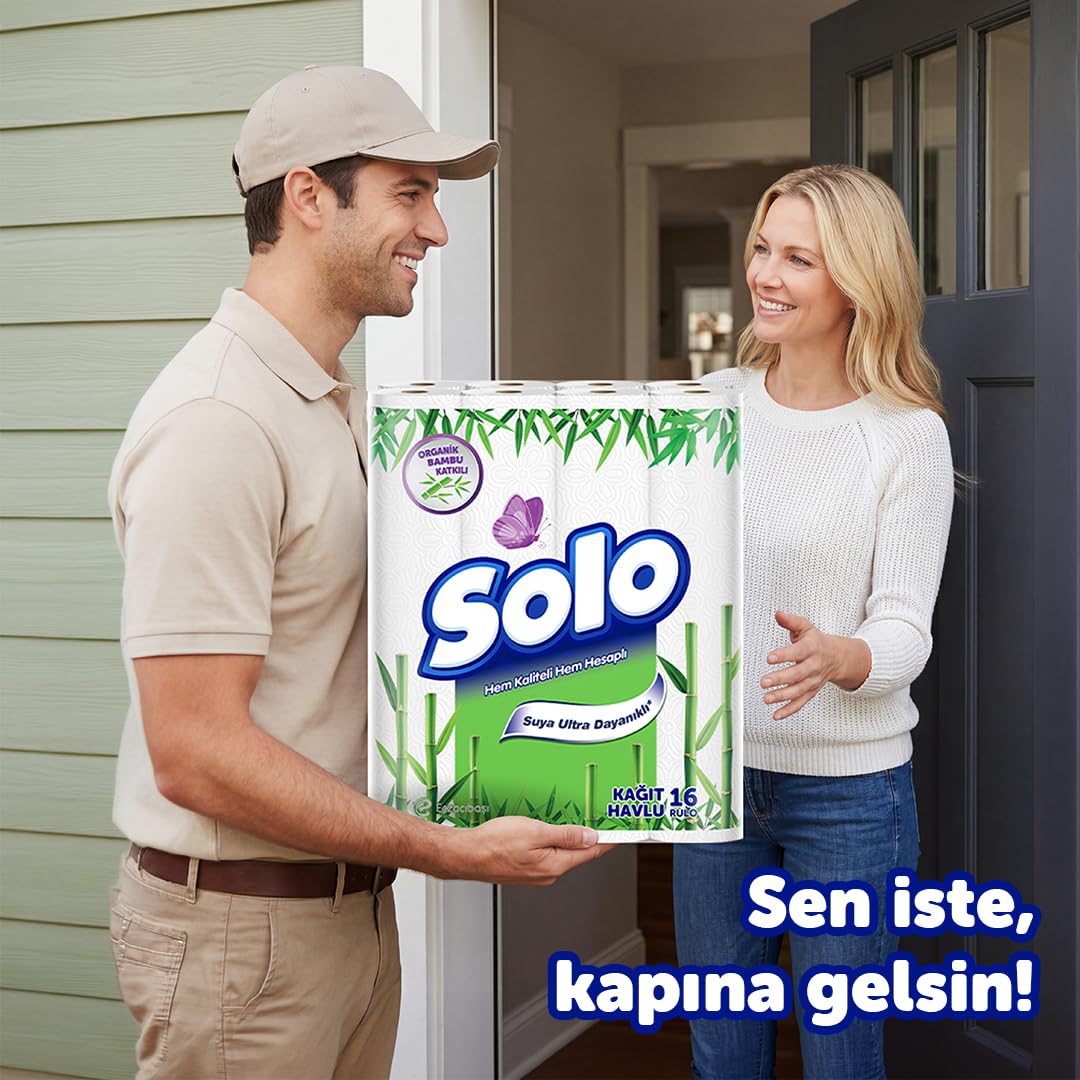 SOLO Bambu Katkılı Kağıt Havlu 12'li