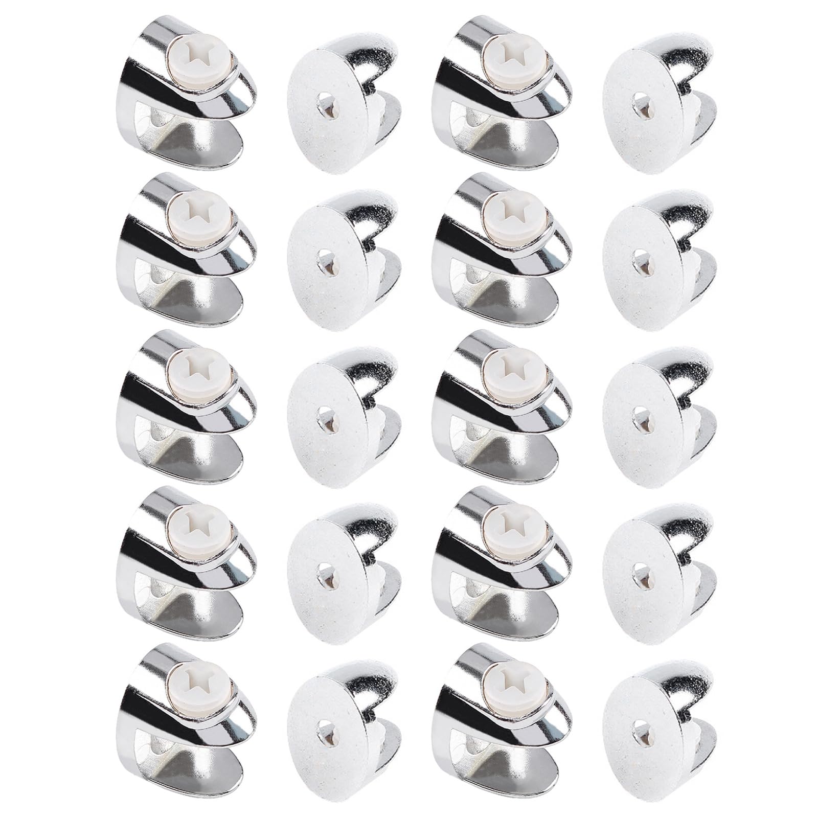 Kaeltsyn B 20Pcs Fish Mouth Glass Holders Replacement Zincs Alloys Shelf Rackets For Fixing Athroom Easy Installation Zincs Alloys Shelf Rackets Fish Mouth Holders