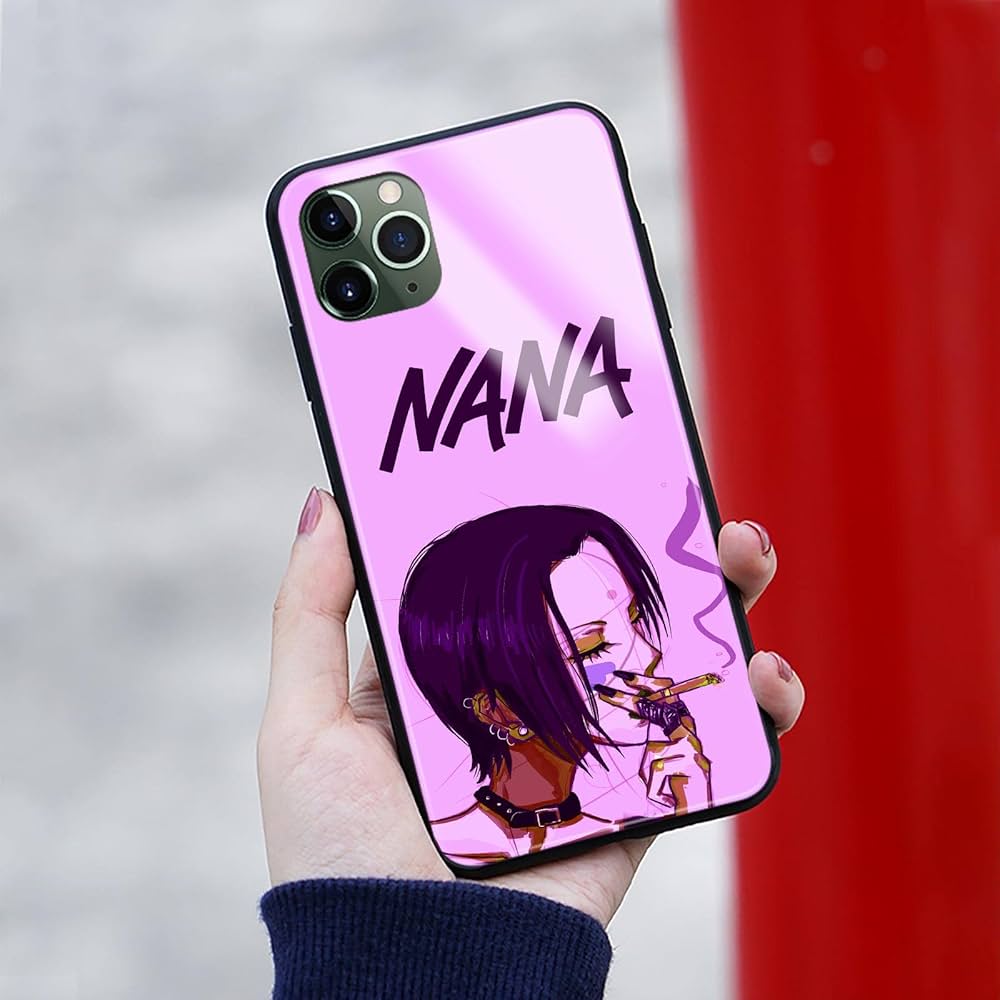 HWLHJJ Japanese Anime Phone Cases Manga Print Glass